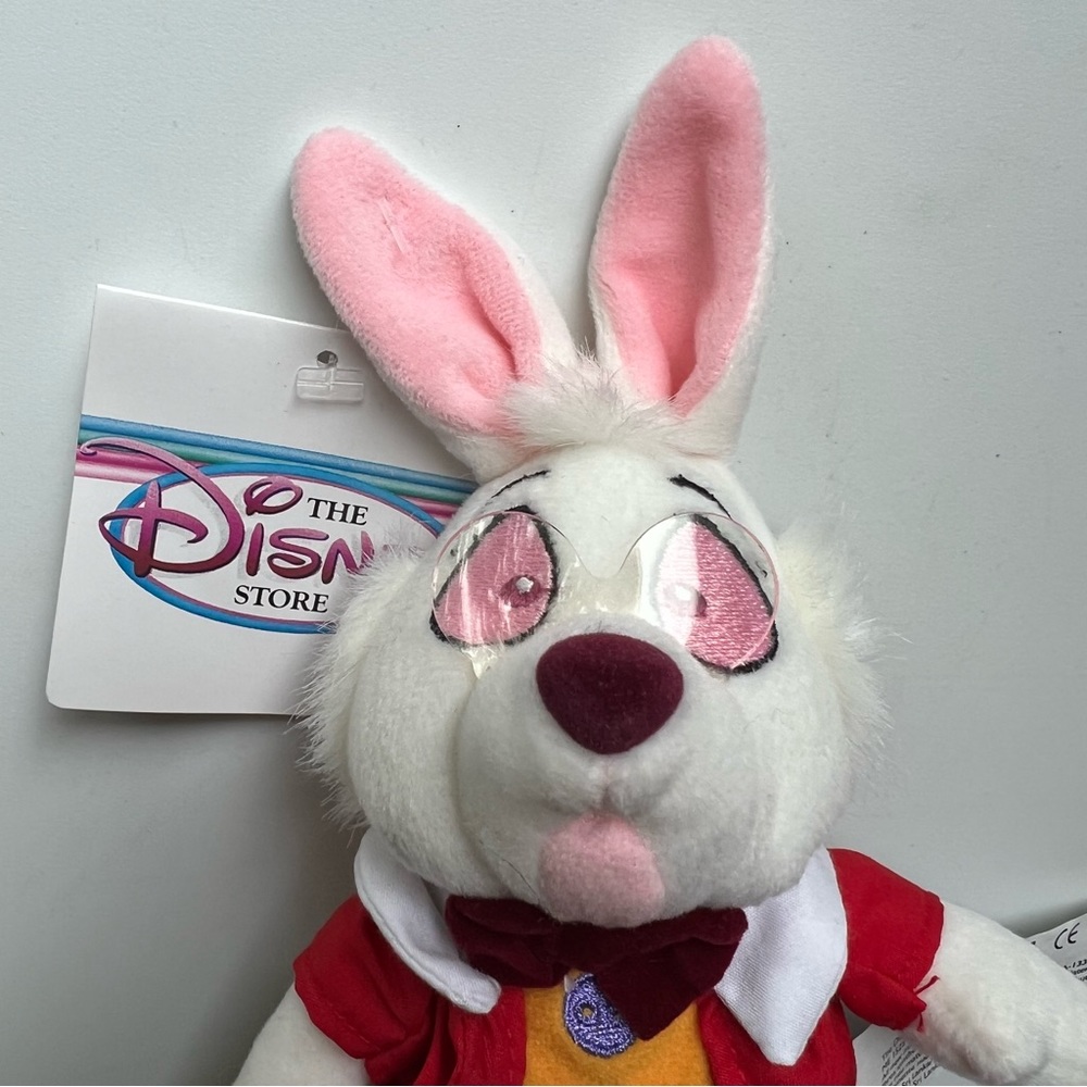 New Disney's Alice in Wonderland White Rabbit Bean Bag Beanie Plush